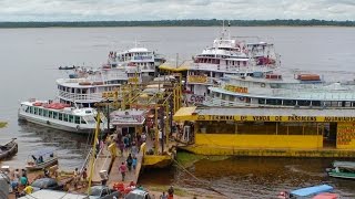 Amazon River Cruise Tour of Manaus Harbor Brazil [upl. by Conlon]