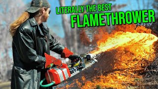 How to Build the CHEAPEST amp LAZIEST Flamethrower with nothing but Duct Tape and Pure Genius [upl. by Avelin]