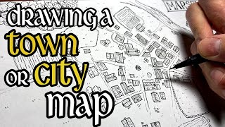 Drawing a Town Map for DampD [upl. by Byrn222]