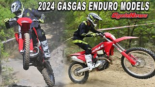 2024 GasGas Enduro Models  First Ride  Cycle News [upl. by Anikes]