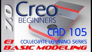 E1 Creo Parametric 70  Tutorial for Beginners [upl. by Aneba333]