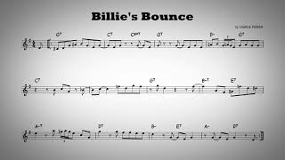 Billies Bounce  Play along  Bb instruments [upl. by Zaller]