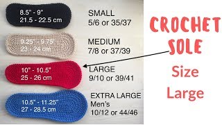 Crochet Sole Large [upl. by Brice64]