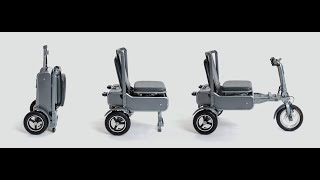 Efoldi 15 Mobility Scooter demonstration from Suitcase Chair to Mobility Scooter [upl. by Eiramyelhsa]