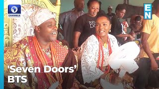 Exclusive BTS Of Femi Adebayo’s Movie Seven Doors’ [upl. by Imeon51]