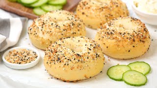 2 Ingredient Bagel Recipe  Easy  Delicious Home Baking [upl. by Acillegna]