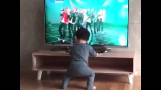 This kid dancing bcs BTS song 21 century girl so cutee😍😍 [upl. by Irat]