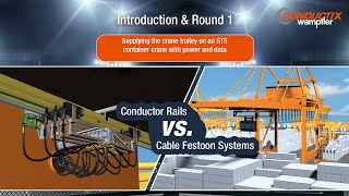 Conductor Rails vs Cable Festoon Systems  What´s best to supply crane trolleys on STS cranes [upl. by Bergeron168]