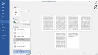 How to Print a Multiple Pages on One Page in Word [upl. by Suertemed]