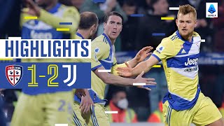 Cagliari 12 Juventus  de Ligt amp Vlahović complete comeback win for Juve  Serie A Highlights [upl. by Lleznod218]