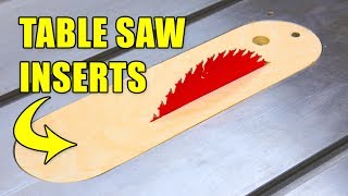 Making Table Saw Inserts  Throat Plates Dado amp Zero Clearance Inserts [upl. by Ramona]