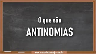 O que são ANTINOMIAS JURÍDICAS  Aula 198 [upl. by Wang]