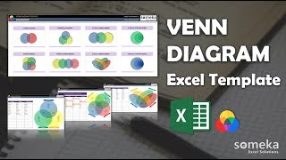 Venn Diagram Template  Create Venn Diagram in Excel [upl. by Nnayr735]