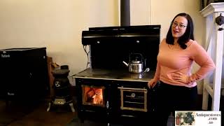 Kitchen Queen Off grid stove Wood Cook Stove Amish wood cooking stove wood stove How to stove [upl. by Eceer286]