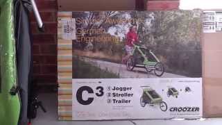 C3 Double Croozer  Jogger Stroller Trailer Review [upl. by Gentille]