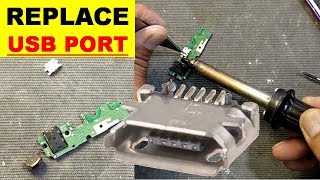 How to remove charging port without heat gunHow to replacement charging port without smd shorts [upl. by Darton]