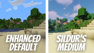 Minecraft Shaders Comparison Sildurs Medium Enhanced Default Default [upl. by Seabury]