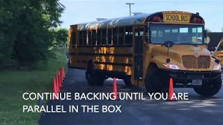 School Bus parallel parking  step by step on a conventional school bus blind side [upl. by Ezar]