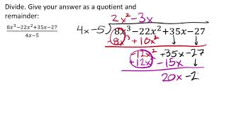 Polynomials and Long Division an Example [upl. by Lertsek]