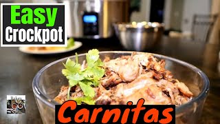 How to Make Pork Carnitas in a Slow Cooker Easy Crockpot Recipe [upl. by Aldwin]