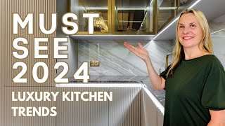 Luxury Kitchen Design Trends 2024  Hidden Rooms and Bold Colors [upl. by Ahseiat]