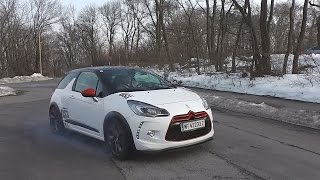 Citroen DS3 Racing  Sound Wheelspins Ride amp Fun [upl. by Anaehs544]