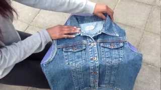 How to Patch Behind RippedDistressed Jeans [upl. by Groeg]