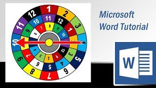 How to Design a Spinner Game in Microsoft Word  MS Word Exercises [upl. by Aneram628]