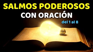 Los Salmos Más Poderosos 1 2 3 4 5 6 7 y 8 Con Oración Poderosa Biblia Hablada [upl. by Doehne]