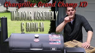 Seasoning your New Offset Smoker  Chargriller Grand Champ XD Initial Burn [upl. by Kcaz]