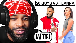 Tbvnks Reacts to 20 GUYS vs TEANNA TRUMP [upl. by Ennairac]