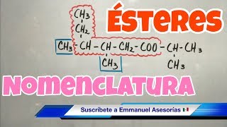 Nomenclatura de ÉSTERES nombre y fórmula [upl. by Viafore]