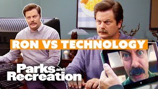 Ron Swanson Hates Technology  Parks and Recreation [upl. by Evonne]