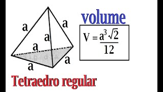 VOLUME DO TETRAEDRO REGULAR [upl. by Hall508]