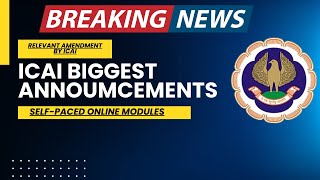 Breaking News  Relevant Amendment By ICAI  SPOM AMENDMENT  ICAI Important Announcement [upl. by Lenoel]