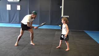 Amazing 4 year old kid smashes kickboxing training session Kids Martial Arts [upl. by Chita]