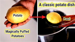 Magically Puffed Potatoes  Pomme Souffle  Potato recipes [upl. by Nivlam189]