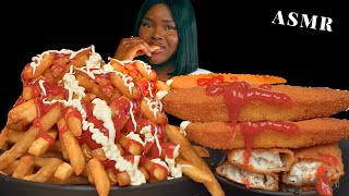 ASMR FISH amp CHIPSFRIES MUKBANG CHALLENGE TalkingNo Talking crunchy Eating Sounds Vikky ASMR [upl. by Chickie]