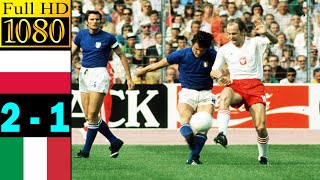 Poland 21 Italy world cup 1974  Full highlight  1080p HD  Grzegorz Lato [upl. by Nottarts]