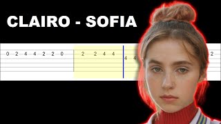 Clairo  Sofia Easy Guitar Tabs Tutorial [upl. by Hoffert]