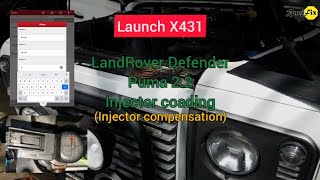 Puma 22 injector coding with Launch x431Injector compensation  LandRover defender  Ford Transit [upl. by Mchenry]