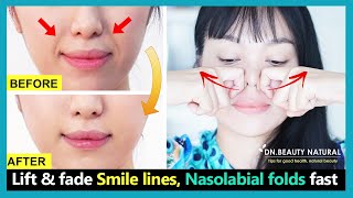 Best 6 exercises to Lift smile lines reduce nasolabial folds fix sagging cheeks fast [upl. by Daza]