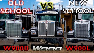 KENWORTH W990 vs W900  2019 Ultimate Kenworth Longhood Comparison  Cab Hood Sleeper amp Power [upl. by Yard]