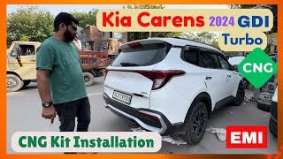 Kia Carens 2024 Turbo GDI Bs6 CNG Kit Installation cngdoctor kia carens kiacarens cng car [upl. by Enomar]