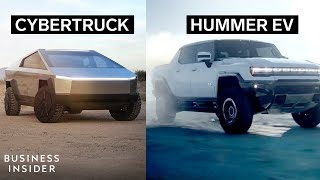 How Teslas Cybertruck Stacks Up Against The Hummer EV [upl. by Nerrual595]