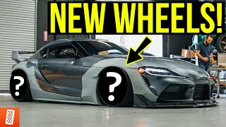 Building a WIDEBODY 2020 Toyota GR Supra  WHEEL REVEAL amp StreetHunter Body Kit is COMPLETE [upl. by Nwahsan221]