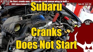 How to Diagnose and Repair Subaru Crank but No Start Learn Here to DIY [upl. by Ynalem]