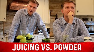 Wheat Grass Juice vs Wheat Grass Juice Powder – Benefits by Dr Berg [upl. by Cahn]