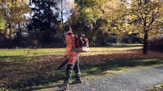 How to use a leaf blower [upl. by Okiram]