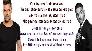 Ricky Martin  Vente Pa Ca Lyrics English and Spanish  ft Maluma  Translation amp Meaning [upl. by Asille]